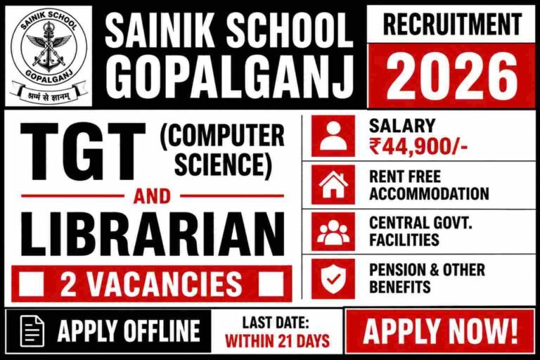 sainik school jobs hyderabad