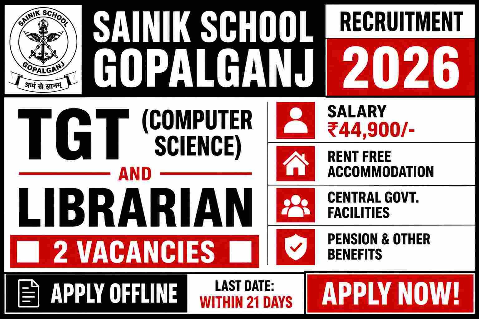 sainik school jobs hyderabad