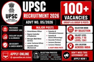 upsc jobs 2026