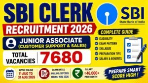 Sbi clerk recruitment 2026 apply online
